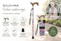 Faltstock Derbygriff Buche Floral