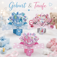 Pop-Up Karte Geburt Taufe