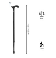 Gehstock Derbygriff höhenverstellbar Softtouch Carbon Schachbrett